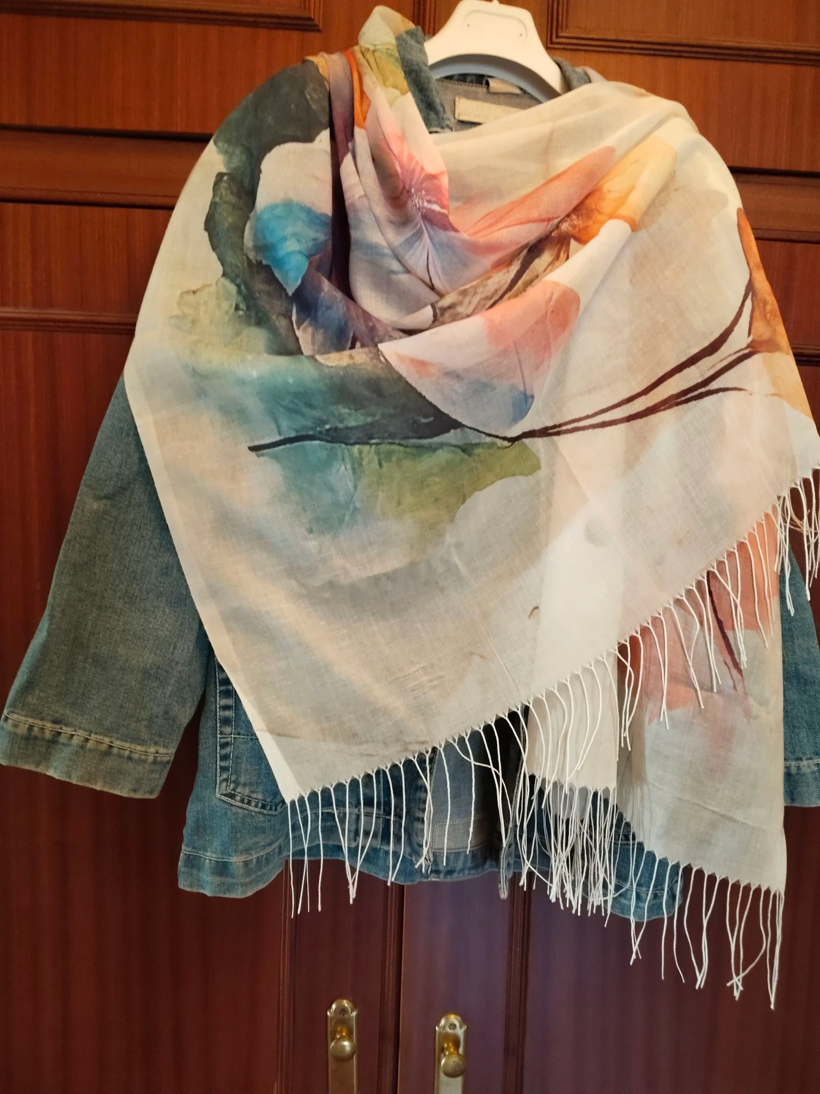 Floral print scarf 🌷 80% cotton – photo 4
